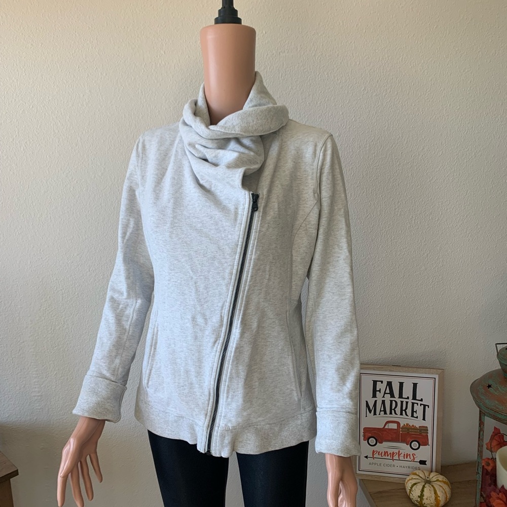 Lucy Asymmetrical Moto Sweater Jacket